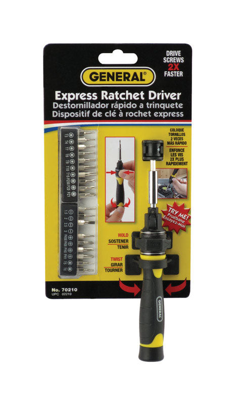 General Tools 70210 20 Pc Express Ratcheting Screwdriver-2