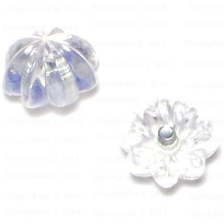 1/2" Clear Plastic Rosette Bud Stud