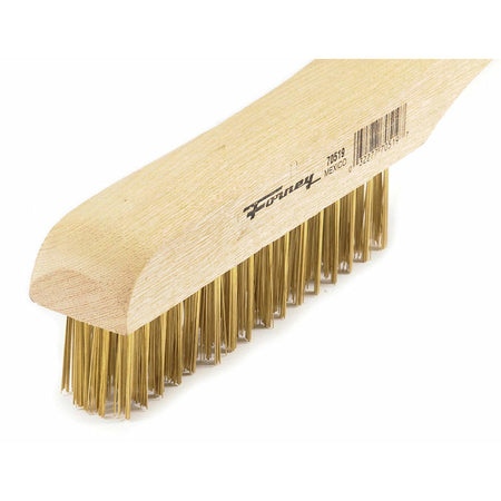 Forney 70519 Scratch Brush Brass 4 x 16 Shoe Handle-2