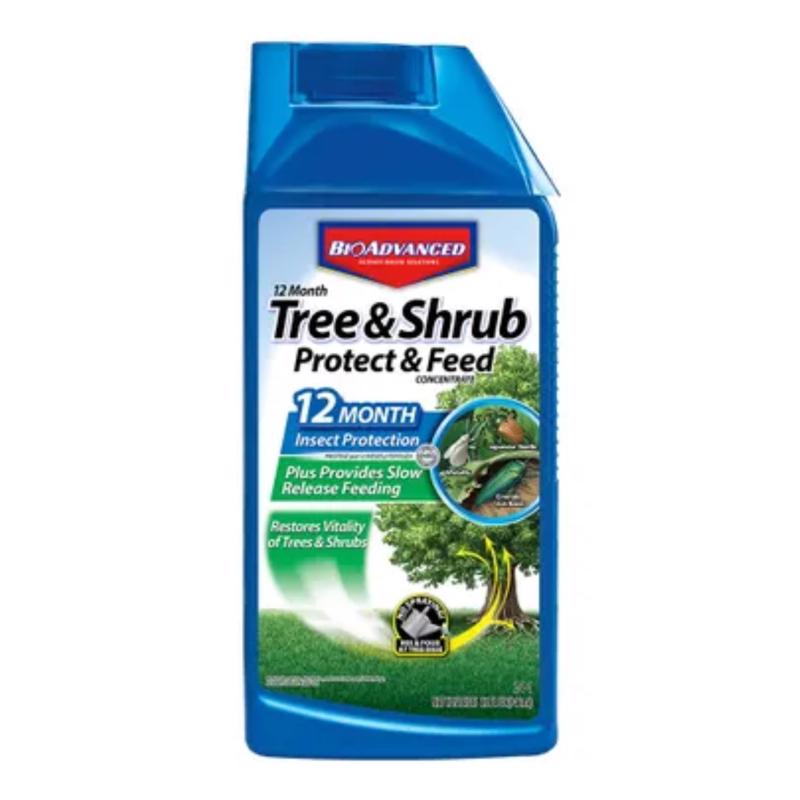 BioAdvanced 701810A 12 Month Tree & Shrub Protect & Feed 32 Oz Concentrate