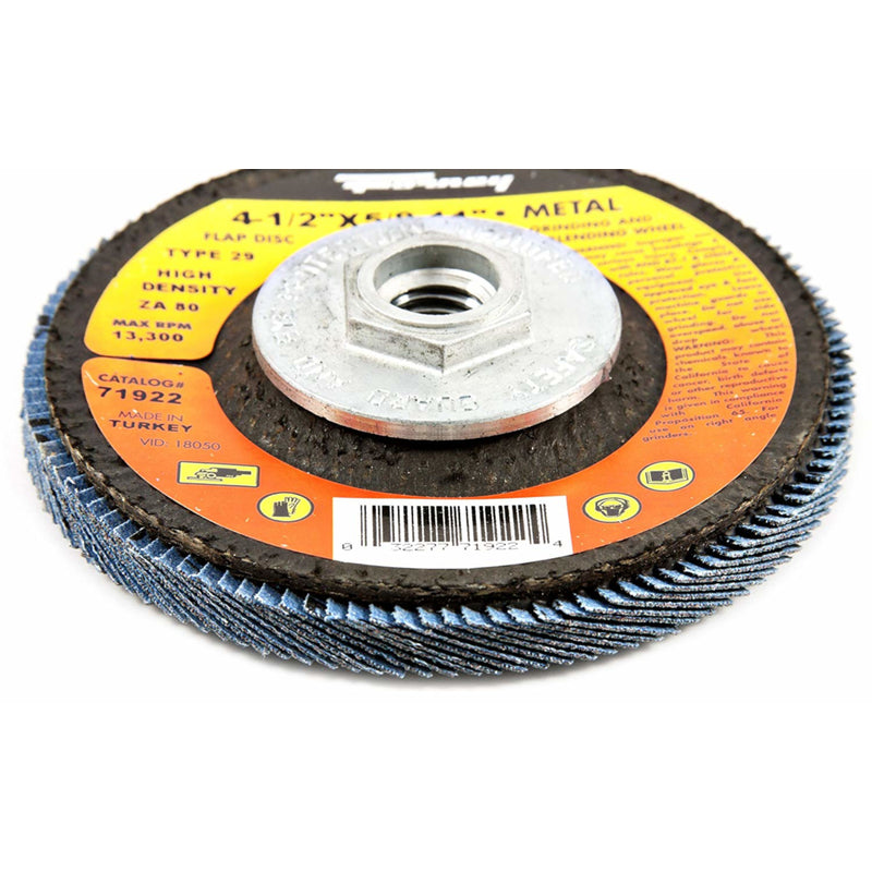 Forney 71920 Flap Disc, High Density, Type 29, 4-1/2" x 5/8-11 ZA40-1