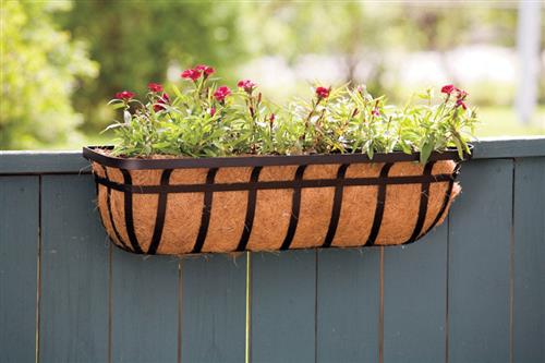 Living Accents 30" Oblong Steel Deck Planter 88557