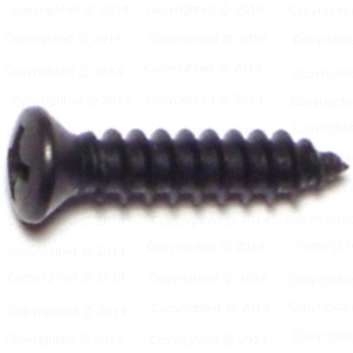 Black Finish Phillips Oval (Jackson) Head Sheet Metal Screws