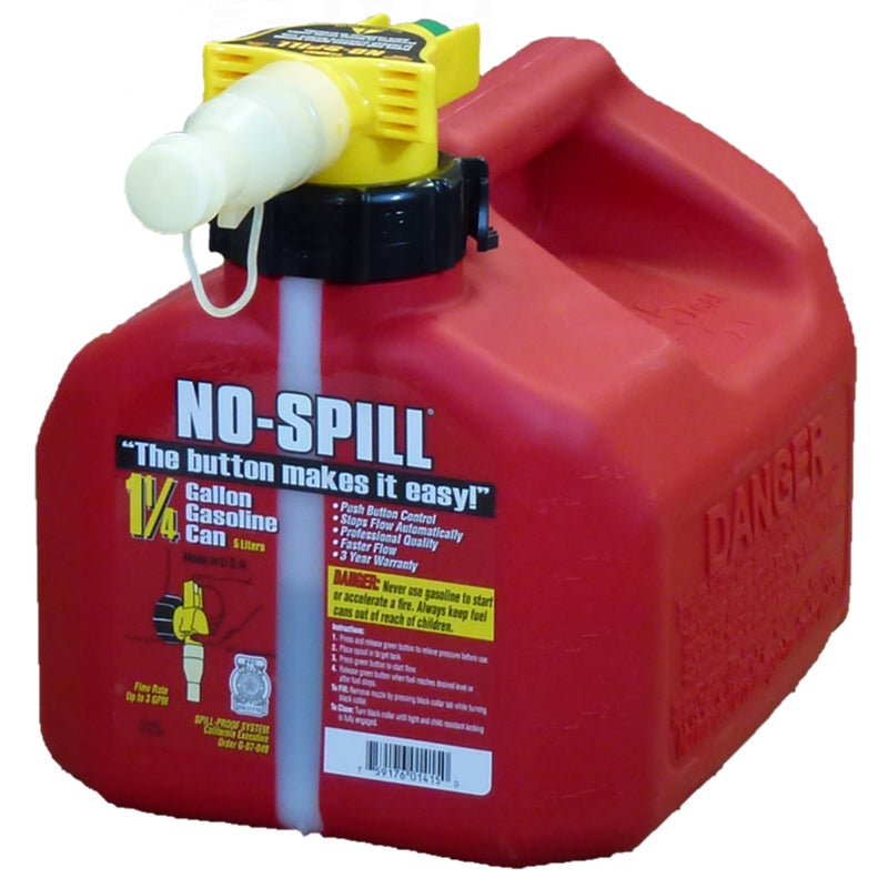 No Spill Plastic Gas Can 1.25 Gallon 1415