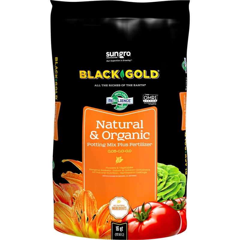 Sun Gro BLACK GOLD Natural & Organic Potting Mix 16 Qt 1402040 16QT U