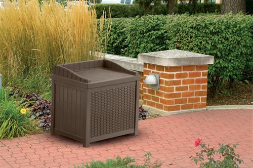 Suncast Wicker Storage Seat SSW600J