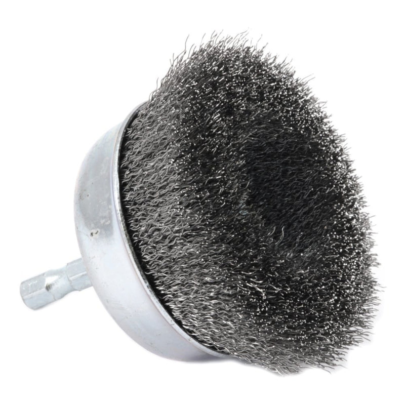 Forney 72732 Cup Brush Crimped 3" x .008 x 1/4" Hex Shank-1