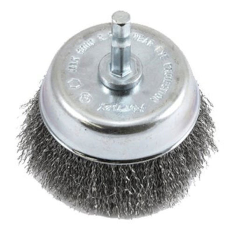 Forney 72732 Cup Brush Crimped 3" x .008 x 1/4" Hex Shank-2