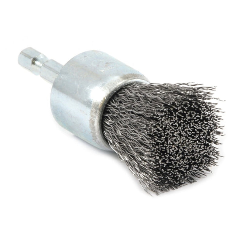 Forney 72737 End Brush Crimped 1" x .012 x 1/4" Hex Shank-1