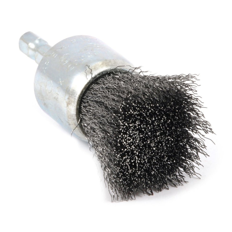 Forney 72738 End Brush Crimped 1" x .008 x 1/4" Hex Shank-1