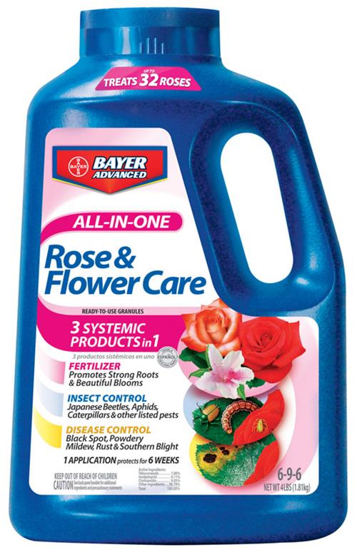 BioAdvanced 701110A All-In-One Rose & Flower Care Granules 4 Lbs - Box of 6