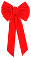 Red Christmas bow on a white background