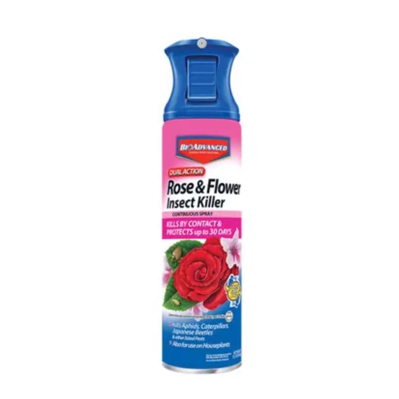 BioAdvanced 701330A Dual Action Rose & Flower Insect Killer 15.7 Oz Spray