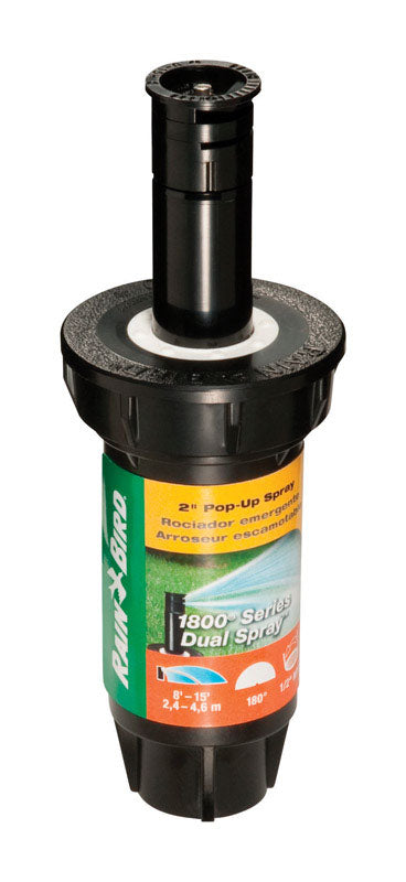 Rain Bird 2 in. Pop-up Spray Head - Dual Spray Half Circle Pattern Nozzle 1802HDS