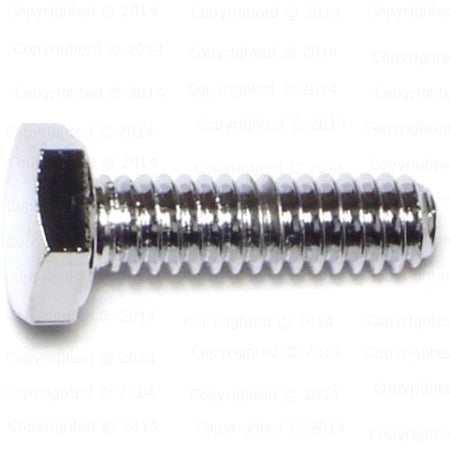 Chrome Grade 5 Coarse Thread Hex Cap Screws - 1/4" Diameter