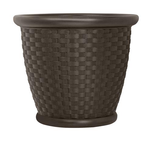 Suncast Brown Weave Resin Planter P181605E34 - Box of 4