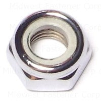 Chrome Nylon Insert Lock Nut - Metric