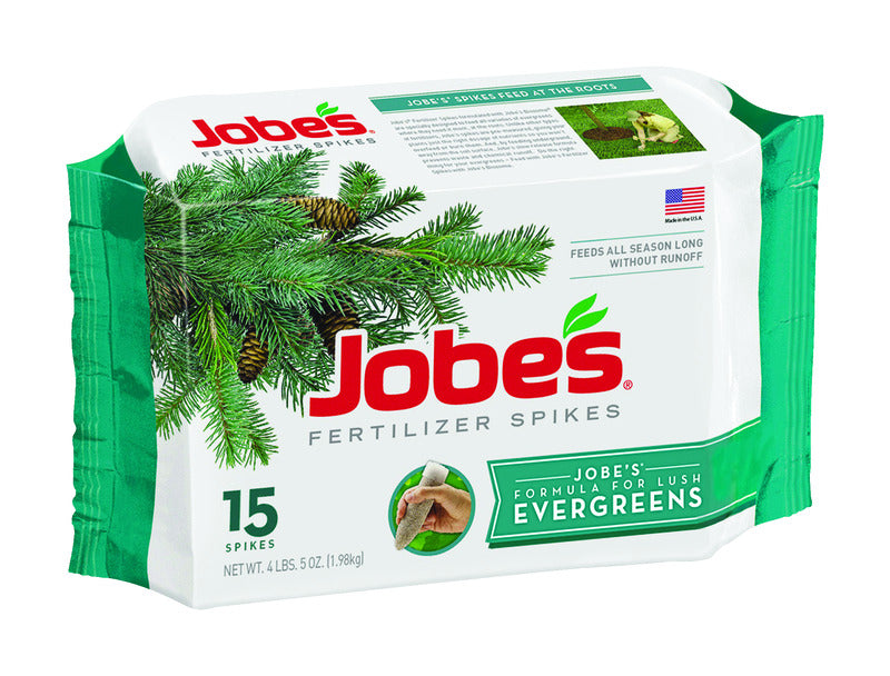 Jobe's 11-3-4 Plant Fertilizer Spikes for Evergreens 15-Pack 01611