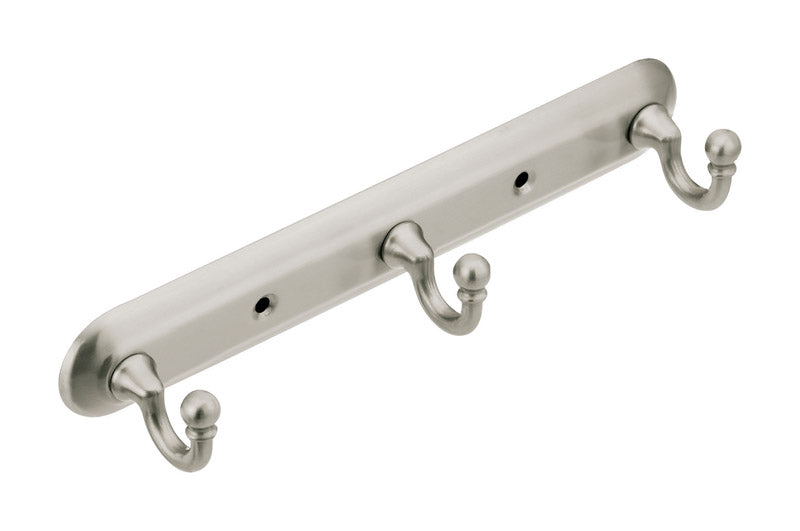 Moen 7603 Yorkshire 3-Hook Rack 10 in. L Zinc