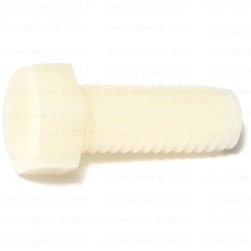 Nylon Hex Cap Screws - 3/8" Diameter