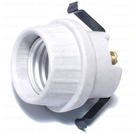 Medium Porcelain Shallow Back Snap-In Electrical Socket