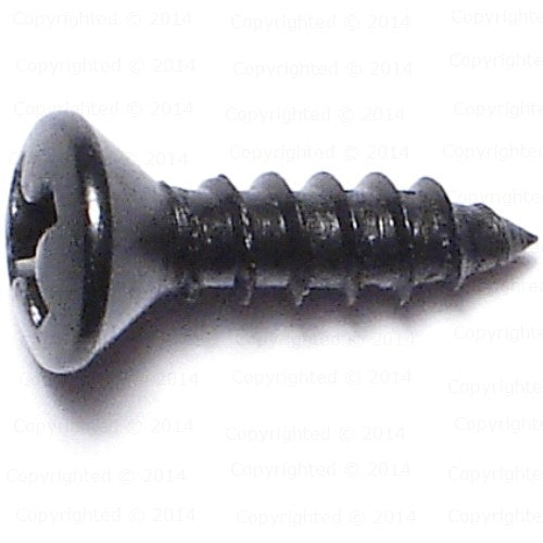 Black Finish Phillips Oval Head Sheet Metal Screws