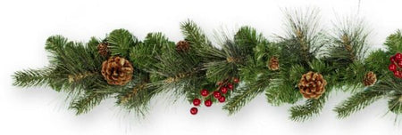 9 Ft PVC/PE Mixed Pine Garland 80168 - Box of 3