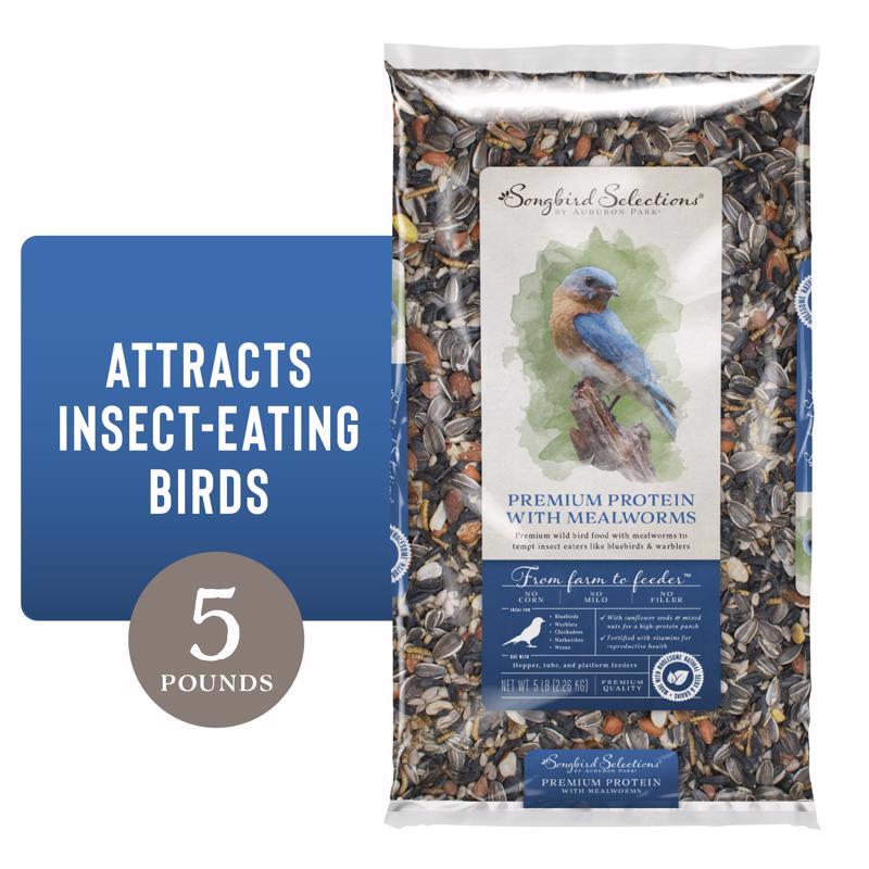 Songbird Selections Premium Protein with Mealworms Wild Bird Food 5 Lbs 13627