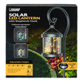 Feit Electric 12 in. Solar Power Metal Round Coach Lantern Solar Garden Stake Black LAN4RND