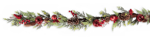 6 Ft PE Mixed Cedar Garland 80562 - Box of 2