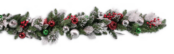 6 Ft PVC Flocked Mixed Pine Garland 80564 - Box of 2