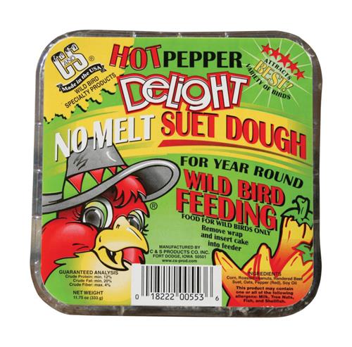 C&S Products 553 Hot Pepper Delight No Melt Suet Dough 11.75 Oz - Box of 12