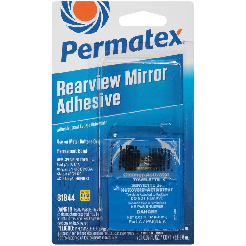 Permatex Rearview Mirror Adhesive 81844 on a white background