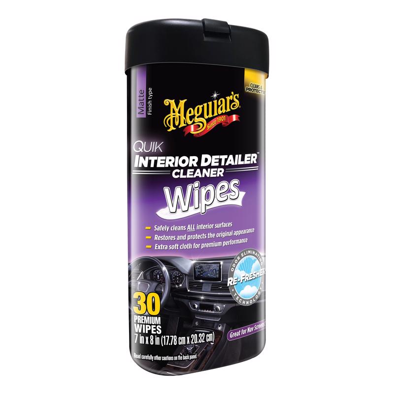 Meguiar's Quik Interior Detailer Multi-Surface Cleaner Wipes 30 Count G-13600