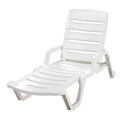 Adams White Polypropylene Frame Chaise Lounge 8010-48-3700