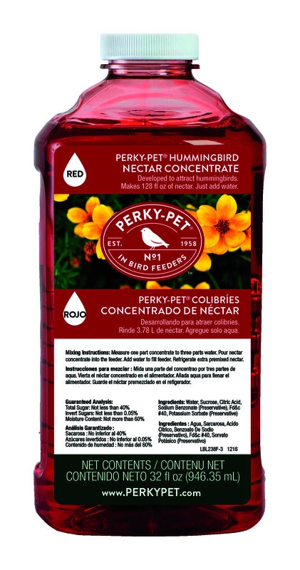 Perky Pet Red Liquid Hummingbird Nectar Concentrate 32 oz 238