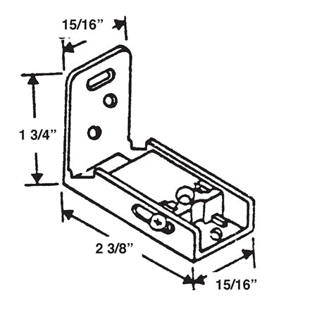 Barton Kramer Bi-Fold Jamb Bracket Closet Door Hardware 88-1