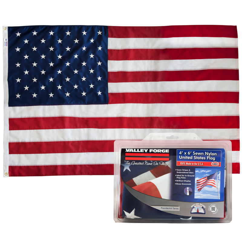 Valley Forge American Flag 48 in. H X 72 in. W US4PN