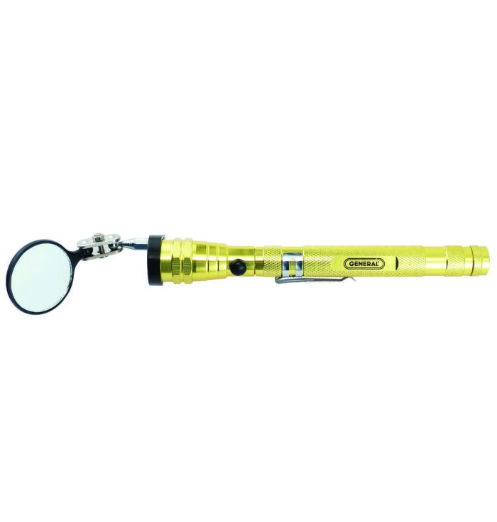 General Tools 91555 Telescoping Lighted Magnetic Pickup 1-3-8" Round Glass Mirror-2