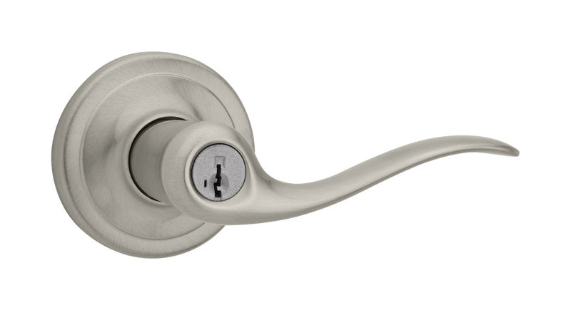 Kwikset 740TNL 15 SMT Satin Nickel Tustin Lever Keyed featuring SmartKey 97402-732