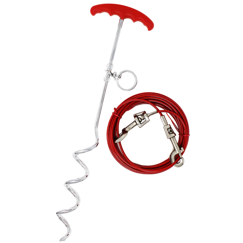 PDQ 20" Stake and Tie Out Combo on a white background