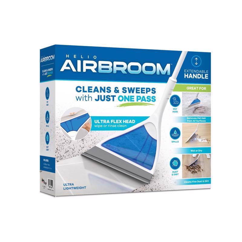 Helio Airbroom packaging with cleaning features on a white background