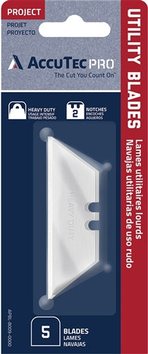 AccuTec .024 HD 2-Notch Pro Utility Blade 5-Pack APBL-8009