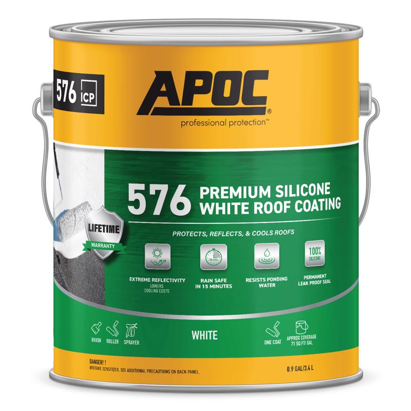 APOC 576   Premium Silicone White Roof Coating Gallon AP-5761