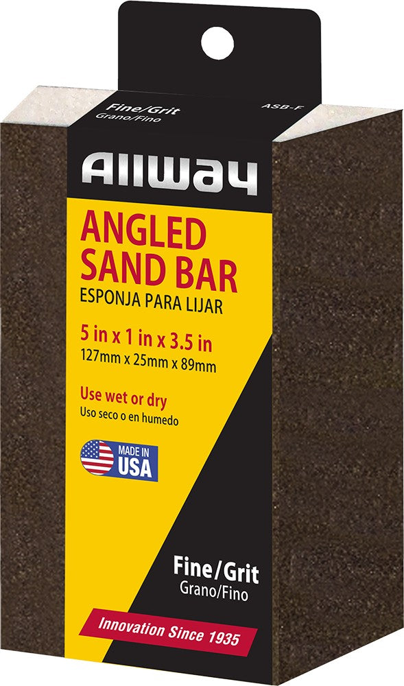 Allway Tools Angled Sand Bar Fine Grit on a white background