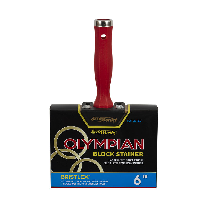 ArroWorthy Olympian 1095 Bristlex Stain Brush in manufacturer packaging on a white background