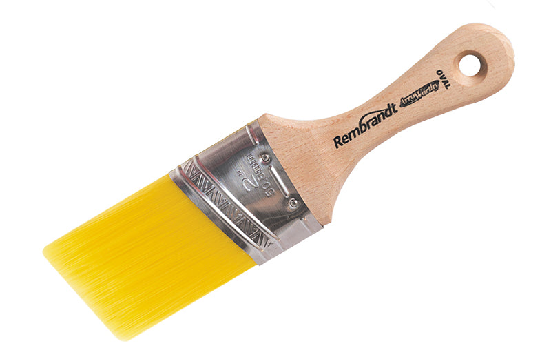 ArroWorthy Rembrandt 6488 NYLYN Polyester Semi-Oval Tiny Trimmer Angle Sash Paint Brush