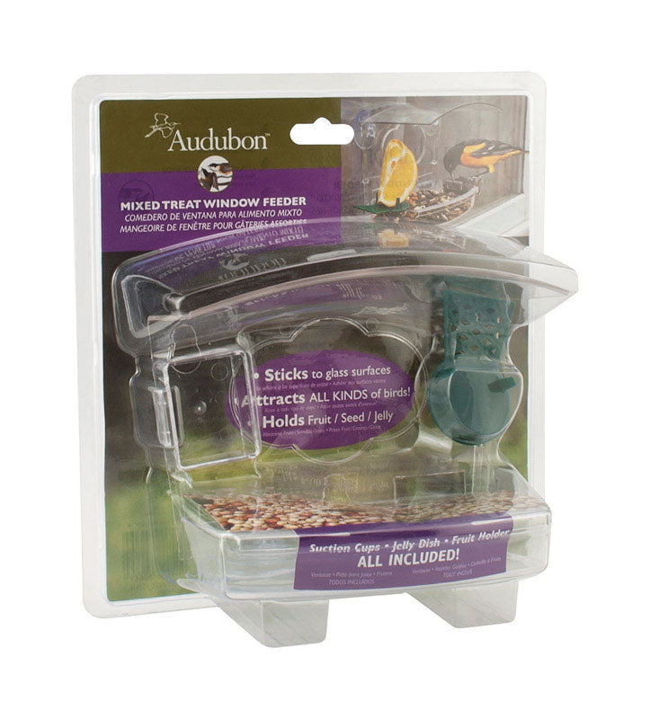 Audubon Plastic Window Feeder NAWFDR in manufacturer packaging on a white background