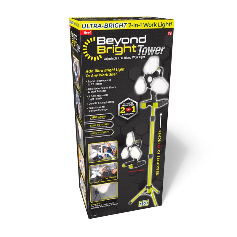 Beyond Bright 7500 lm LED Corded Tripod Work Light BEBRTR-PD8-1