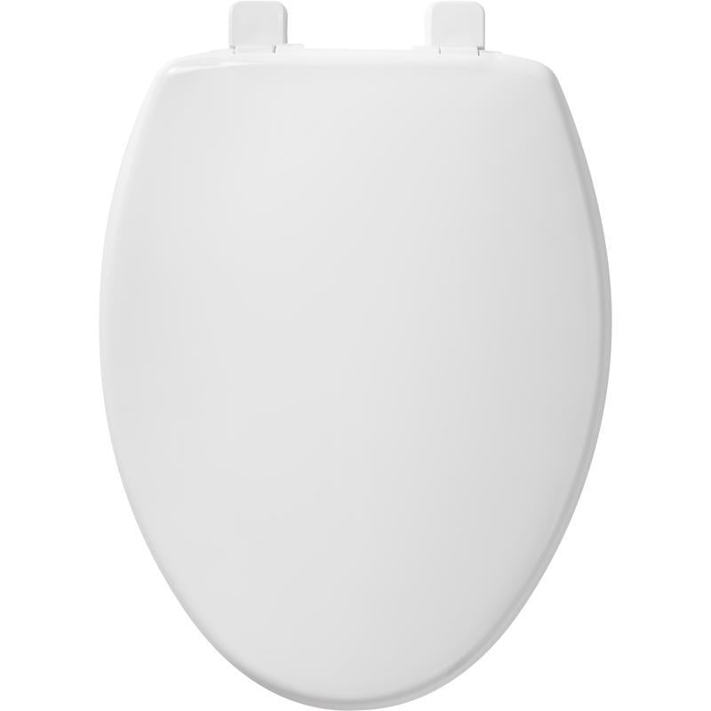 Bemis Slow Close Elongated White Plastic Toilet Seat 180SLOW-000